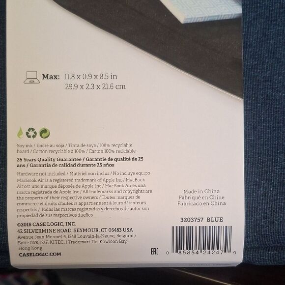 Case Logic Blue Laptop Sleeve 11.6" - new - Picture 4 of 6